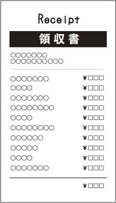 良いレシート撮影例1
